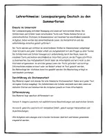 Vorschau - Stundenentwürfe - Lesespaziergang Deutsch: Sommerferien – Lesetexte mit Aufgaben & Lösungen - Klasse 5-8 - Seite 1
