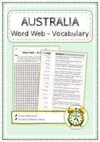 Vorschau - Arbeitsblätter - Word Web - AUSTRALIA (2-fach differenziert) - Deckblatt