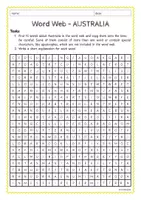 Vorschau - Arbeitsblätter - Word Web - AUSTRALIA (2-fach differenziert) - Seite 1
