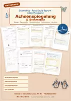 Vorschau - Unterrichtsreihen - Achsenspiegelung & Symmetrie Klasse 6 – 7 AB mit Lösungen - Deckblatt