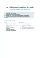 Vorschau - Unterrichtsreihen - Scratch-Reihe: „20 Fragen“-Ratespiel programmieren (komplette Reihe für Informatik Sek I) - Seite 1