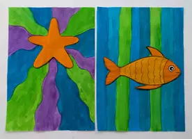 Vorschau - Mal- und Bastelvorlagen - Kunstprojekt „Unter Wasser“ 🐟 - Seite 1