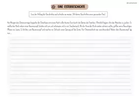 Vorschau - Arbeitsblätter - Eine Ostergeschichte schreiben - Deckblatt