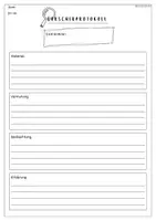 Vorschau - Arbeitsblätter - Forscherprotokoll Blanko - Deckblatt