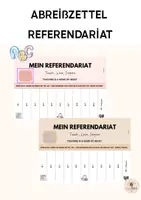 Vorschau - Anderer Materialtyp - Referendariat Abreißzettel NRW - Deckblatt