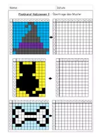 Vorschau - Arbeitsblätter - Pixelkunst Halloween - Geometrie, Kunst, Wahrnehmung - Seite 2