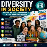 Vorschau - Unterrichtsreihen - Diversity in Society | Opportunities, Challenges & Social Transformation | High School Civics Unit - Deckblatt