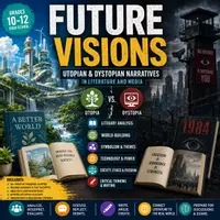 Vorschau - Unterrichtsreihen - Future Visions: Utopian & Dystopian Narratives | High School Literature & Media Studies Unit - Deckblatt