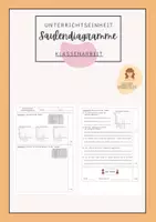 Vorschau - Test - Klassenarbeit Säulendiagramme I Daten und Diagramme I Lernzielkontrolle - Deckblatt