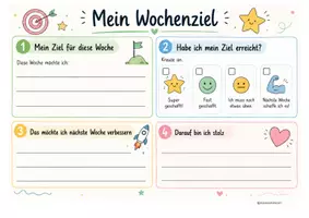 Vorschau - Arbeitsblätter - Materialpaket Wochenziel-Stempelkarte - Seite 2