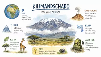 Vorschau - Arbeitsblätter - Arbeitsblätter "Kilimandscharo" + Lösung & MP3 + Infografik - Seite 3