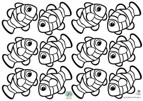 Vorschau - Mal- und Bastelvorlagen - Goldfischglas Aquarium basteln Unterwasserwelt Fische Meer - Seite 3