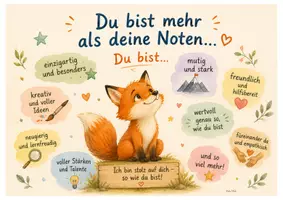 Vorschau - Bildkarten - Das wahre Zeugnis / Du bist mehr als deine Note - Fuchsklasse - Seite 1