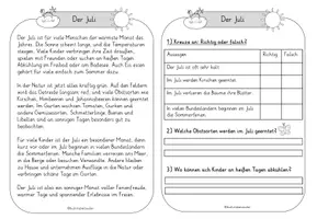 Vorschau - Arbeitsblätter - Lesetext des Monats - Juli - Seite 2
