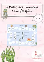 Vorschau - Arbeitsblätter - 4 Fälle des Nomens Würfelspiel Klasse 4 - Deckblatt