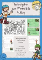 Vorschau - Stundenentwürfe - Textaufgaben Sachrechnen Wimmelbild Frühling Zahlenraum 100 - Deckblatt