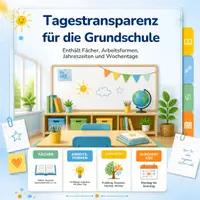 Vorschau - Bildkarten - Tagestranzparenz Grundschule - Deckblatt