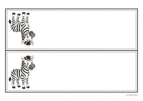 Vorschau - Mal- und Bastelvorlagen - Zebraklasse - Namensschilder (Klassentier) - Seite 2
