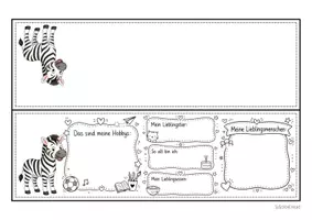 Vorschau - Mal- und Bastelvorlagen - Zebraklasse - Namensschilder (Klassentier) - Seite 3