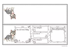 Vorschau - Mal- und Bastelvorlagen - Wolfklasse - Namensschilder (Klassentier) - Seite 3