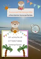 Vorschau - Bildkarten - Otterstarke Sommerferien - Sommerferiengrüße - Otterklasse - Deckblatt