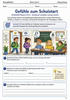 Vorschau - Arbeitsblätter - Gefühle zum Schulstart Arbeitsheft Klasse 5 bis 6 Schulstart Emotionen verstehen und gut starten - Deckblatt