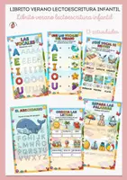 Vista previa - Tarjetas / Manipulativos - LIBRITO LECTOESCRITURA VERANO INFANTIL - Portada