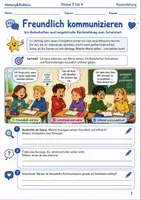 Vorschau - Arbeitsblätter - Freundlich kommunizieren Arbeitsheft Klasse 5 bis 6 Schulstart Ich-Botschaften und respektvolle Rückmeldung - Deckblatt