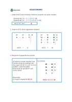 Vista previa - Hojas de trabajo - Ficha de Trabajo Máximo Común Divisor (MCD) - 4to a 6to Primaria (Con Solucionario) - página 1