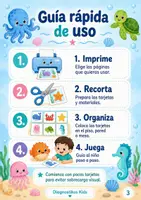 Vista previa - Refuerzo / NEE / Materiales de apoyo - Oceanos en Movimiento: Kit imprimible de actividades motoras, colores y autorregulación para niños y niñas - página 2