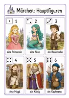 Vorschau - Fördermaterial/Inklusion - Würfle dein Märchen! Märchen schreiben mit Würfelkarten - Seite 1