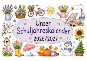 Vorschau - Arbeitsblätter - Termin- Kalender. Schuljahreskalender 2026/2027 für die Klasse - Seite 1