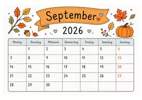 Vorschau - Arbeitsblätter - Termin- Kalender. Schuljahreskalender 2026/2027 für die Klasse - Seite 2
