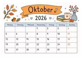 Vorschau - Arbeitsblätter - Termin- Kalender. Schuljahreskalender 2026/2027 für die Klasse - Seite 3