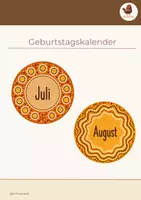 Vorschau - Präsentationen/Tafelbilder - Geburtstagskalender Titelblatt - Deckblatt
