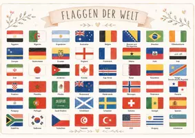 Vorschau - Poster - Flaggen der Welt (WM) - Deckblatt