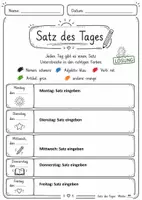 Vorschau - Arbeitsblätter - Satz des Tages - 10 Wochen Wortarten Übungsmaterial & Lösungen - Seite 2