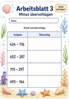 Vorschau - Arbeitsblätter - Überschlagen bis 1000 | Mathematik Klasse 3 | 6 Arbeitsblätter als PDF - Seite 3