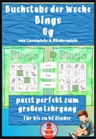 Vorschau - Stationenlernen - Bingo Laut G - Lauterkennung und phonologische Bewusstheit - Buchstabe der Woche - Deckblatt