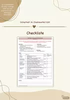 Vorschau - Stundenentwürfe - "Die Sicherheitsbelehrung" (Anfangsunterricht, 90 min): Checkliste - Deckblatt
