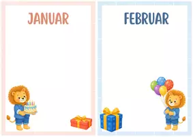 Vorschau - Poster - Geburtstagskalender Löwenklasse | Geburtstagswand für Grundschule | Klassentier Löwe | Classroom Management & Klassenorganisation - Seite 2