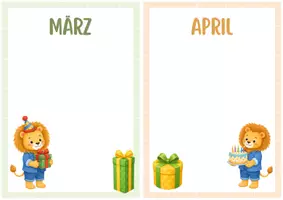 Vorschau - Poster - Geburtstagskalender Löwenklasse | Geburtstagswand für Grundschule | Klassentier Löwe | Classroom Management & Klassenorganisation - Seite 3