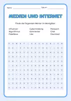 Vorschau - Arbeitsblätter - Suchsel zum Thema "Medien & Internet" inkl. Lösung - Seite 1