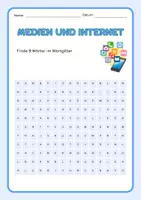 Vorschau - Arbeitsblätter - Suchsel zum Thema "Medien & Internet" inkl. Lösung - Seite 2