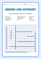 Vorschau - Arbeitsblätter - Suchsel zum Thema "Medien & Internet" inkl. Lösung - Seite 3