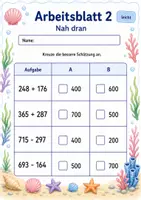Vorschau - Arbeitsblätter - Schätzen und Rechnen bis 1000 | Mathematik Klasse 3 | 6 Arbeitsblätter als PDF - Seite 2