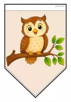 Vorschau - Mal- und Bastelvorlagen - Eulenklasse - Girlande (Klassentier) - Seite 2