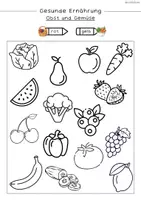 Vorschau - Arbeitsblätter - Gesunde Ernährung - Deckblatt