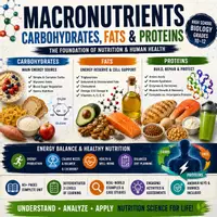 Vorschau - Unterrichtsreihen - Macronutrients: Carbohydrates, Fats & Proteins | High School Biology & Nutrition Unit - Deckblatt