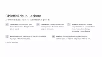 anteprima - Presentazioni / Lavagne - Le Tappe evolutive della Specie Umana - Pagina 1